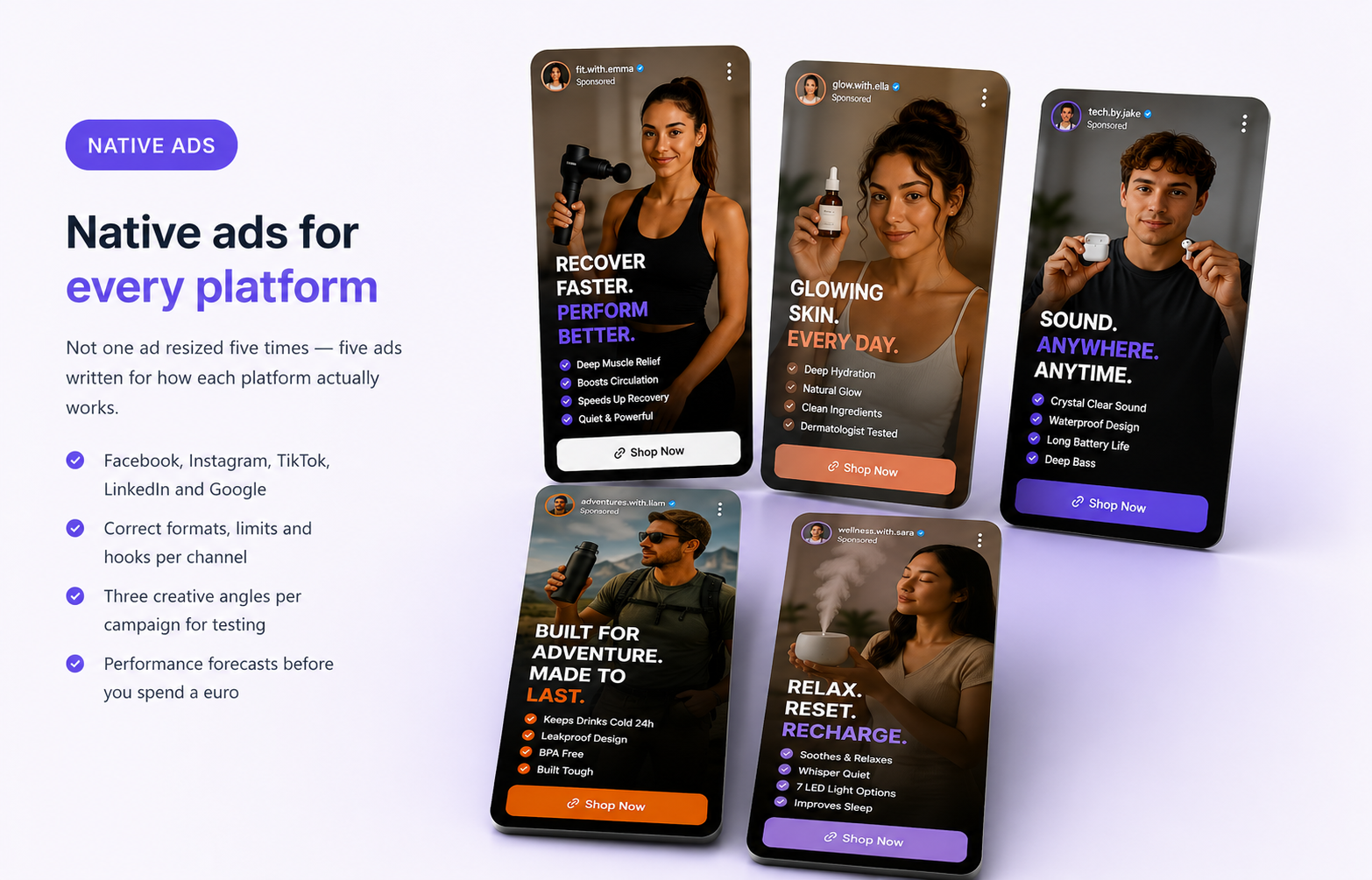 Native ads showcase